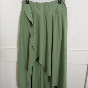 HALARA High Low Green Skirt
